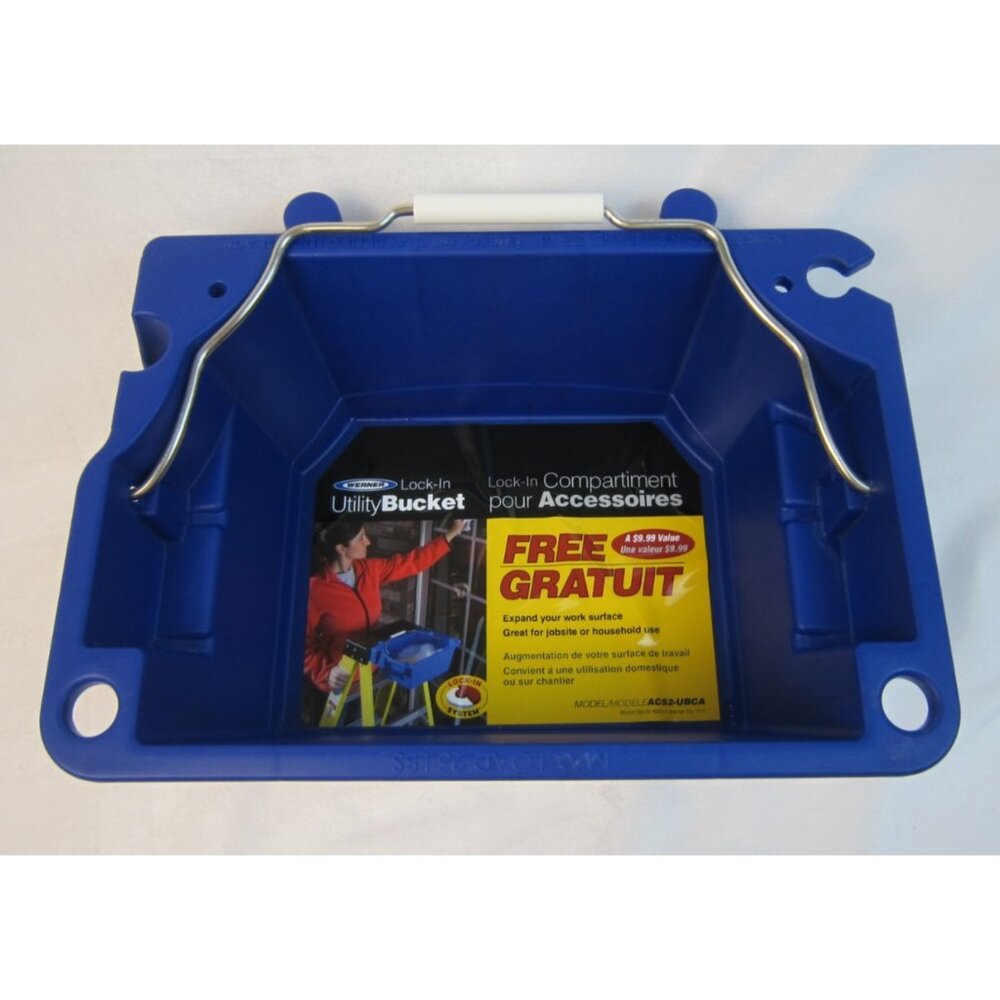 WERNER LADDER AC52-UBCA LOCK-IN UTILITY BLUE BUCKET 25 Lb. Hold